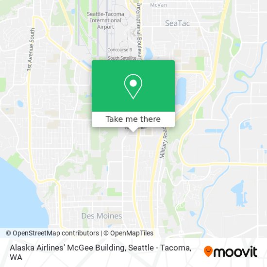 Alaska Airlines' McGee Building map