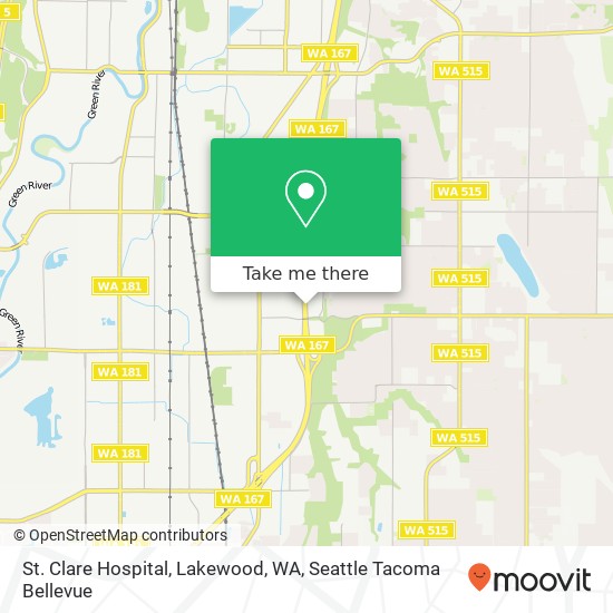 Mapa de St. Clare Hospital, Lakewood, WA