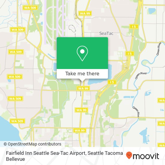 Mapa de Fairfield Inn Seattle Sea-Tac Airport