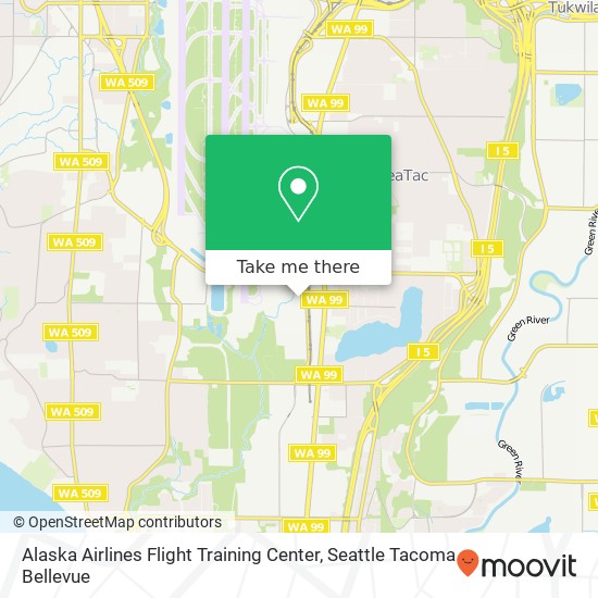 Mapa de Alaska Airlines Flight Training Center