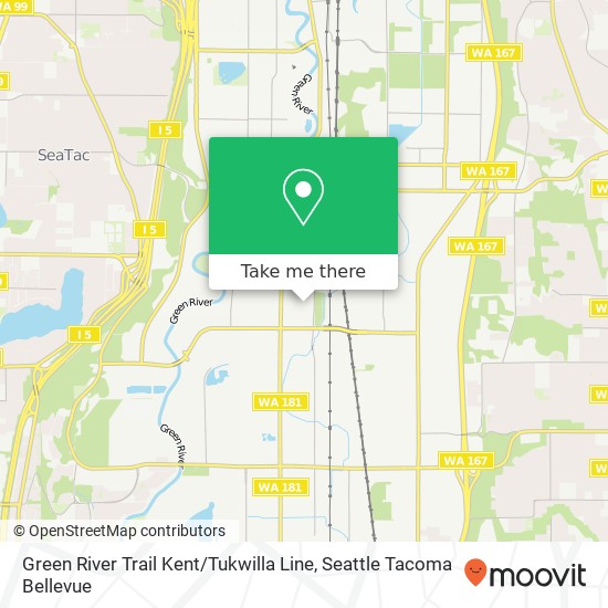 Mapa de Green River Trail Kent / Tukwilla Line