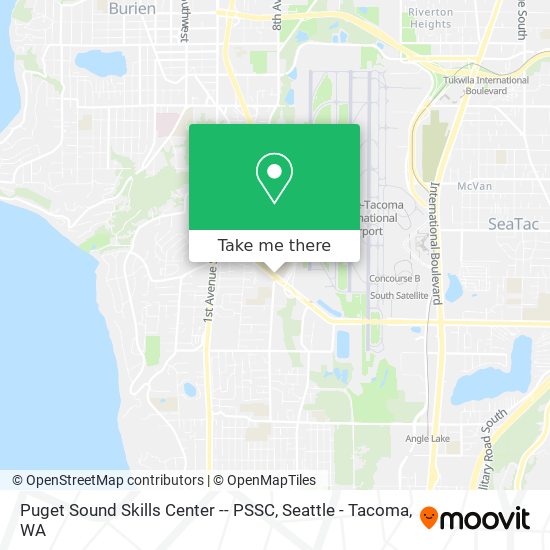 Puget Sound Skills Center -- PSSC map