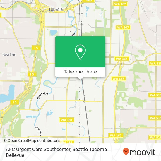 AFC Urgent Care Southcenter map