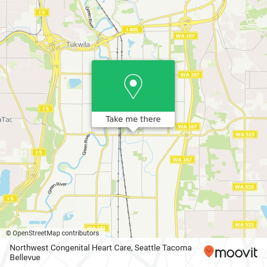 Northwest Congenital Heart Care map