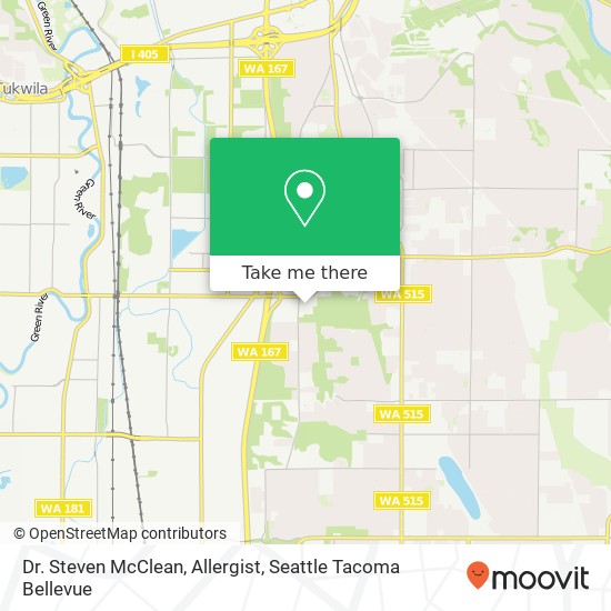 Dr. Steven McClean, Allergist map