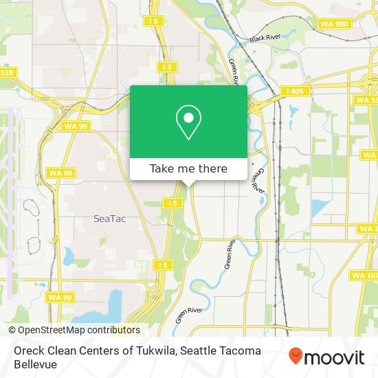 Oreck Clean Centers of Tukwila map