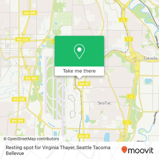 Mapa de Resting spot for Virginia Thayer