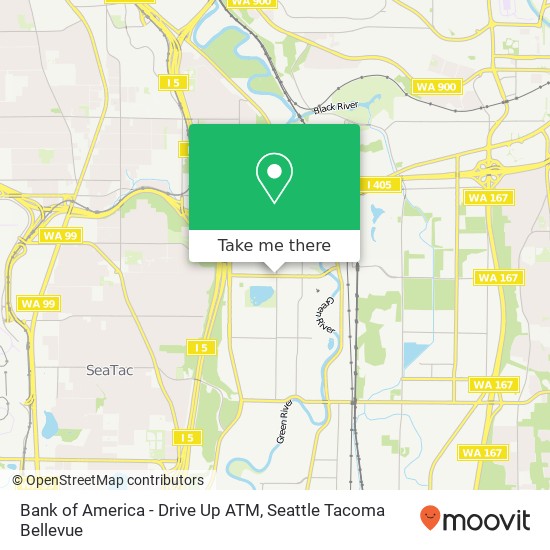 Bank of America - Drive Up ATM map
