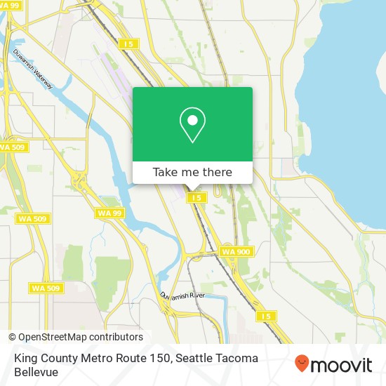 King County Metro Route 150 map
