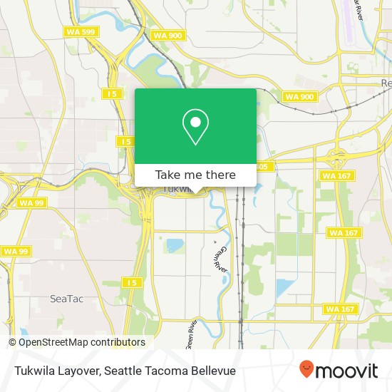 Tukwila Layover map