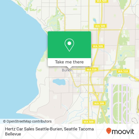 Mapa de Hertz Car Sales Seattle-Burien