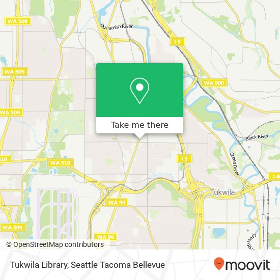 Tukwila Library map