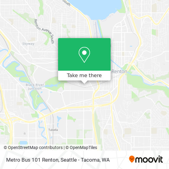 Metro Bus 101 Renton map