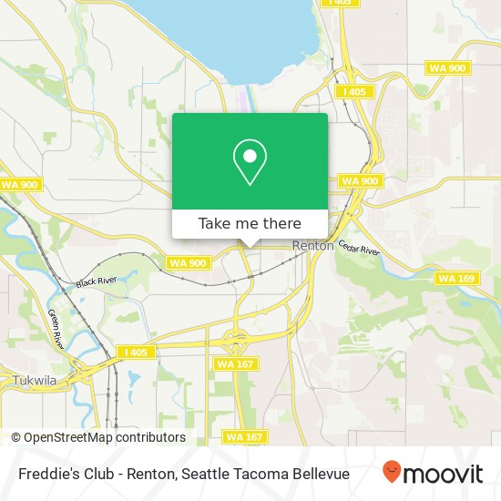 Freddie's Club - Renton map