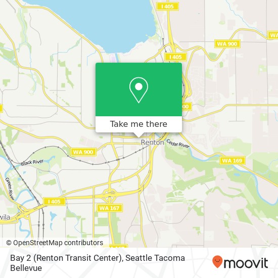 Mapa de Bay 2 (Renton Transit Center)