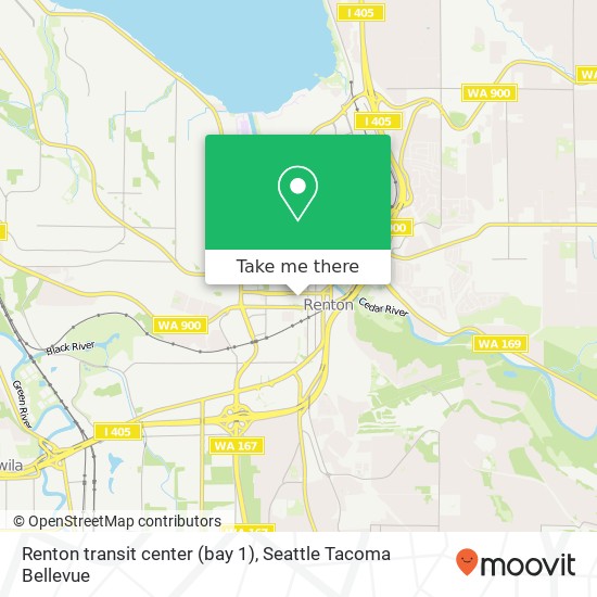 Mapa de Renton transit center (bay 1)