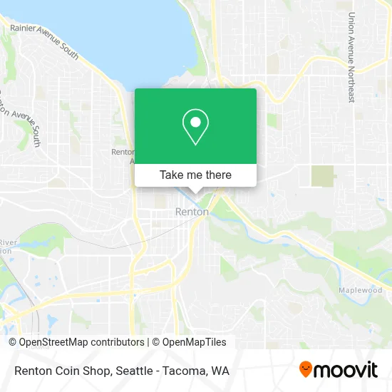 Renton Coin Shop map