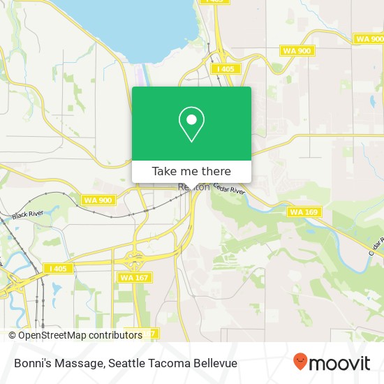 Bonni's Massage map