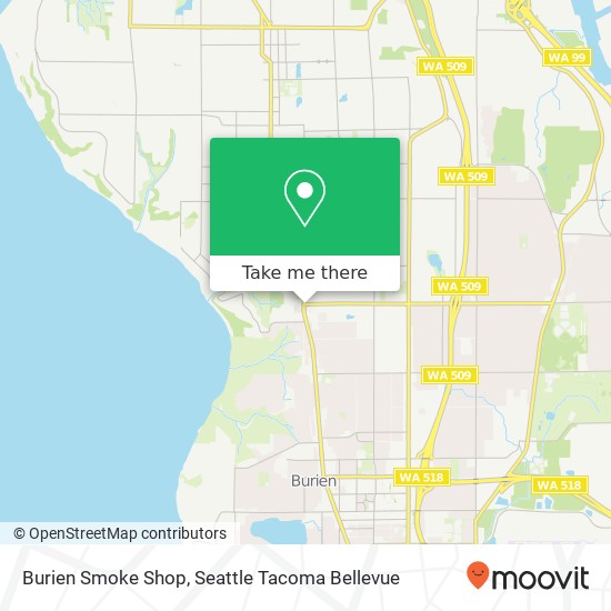 Mapa de Burien Smoke Shop