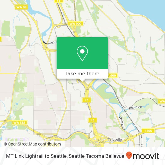 MT Link Lightrail to Seattle map
