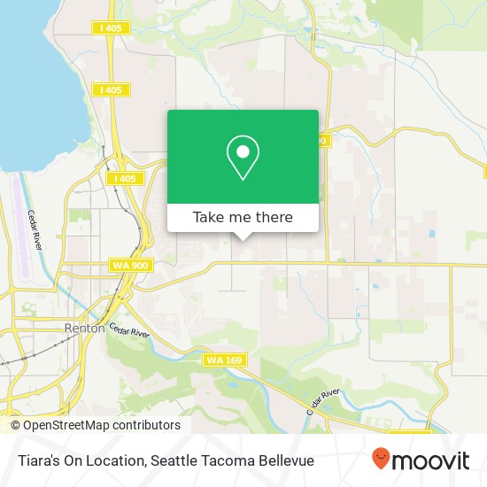 Tiara's On Location map