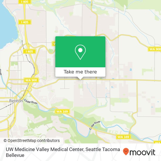 Mapa de UW Medicine Valley Medical Center