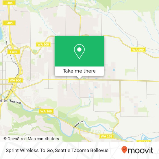 Mapa de Sprint Wireless To Go