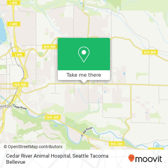 Cedar River Animal Hospital map