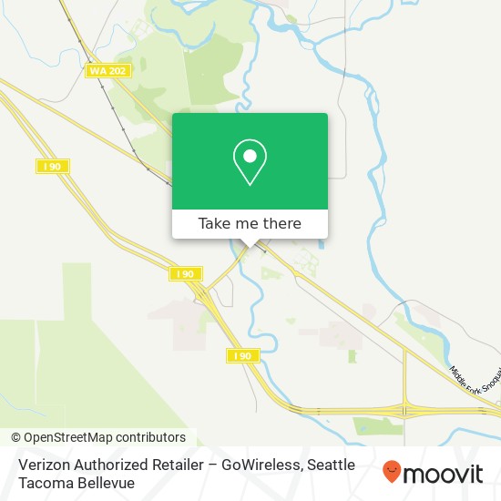 Mapa de Verizon Authorized Retailer – GoWireless