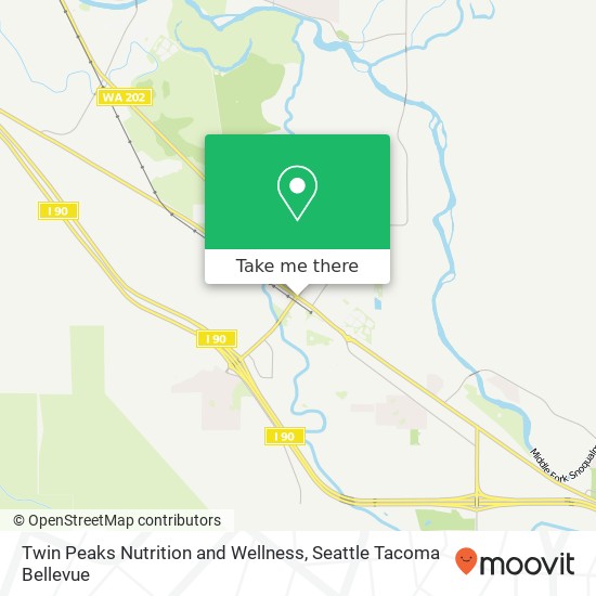 Twin Peaks Nutrition and Wellness map