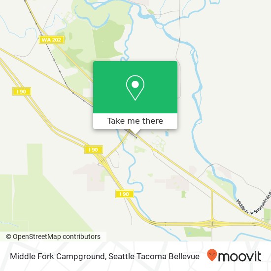 Middle Fork Campground map