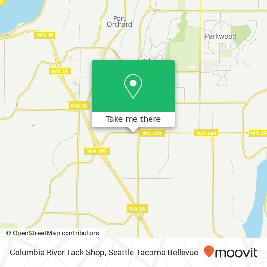 Mapa de Columbia River Tack Shop