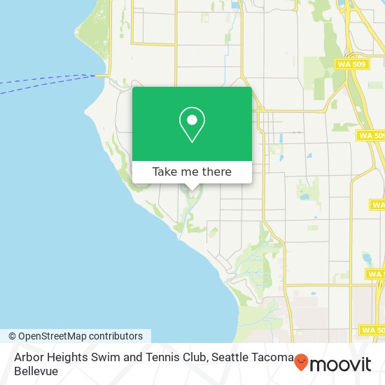 Arbor Heights Swim and Tennis Club map