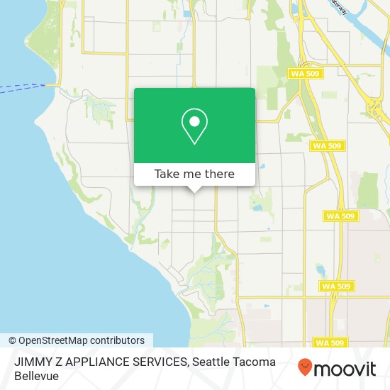 JIMMY Z APPLIANCE SERVICES map