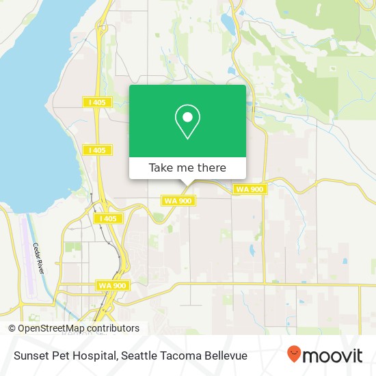 Mapa de Sunset Pet Hospital