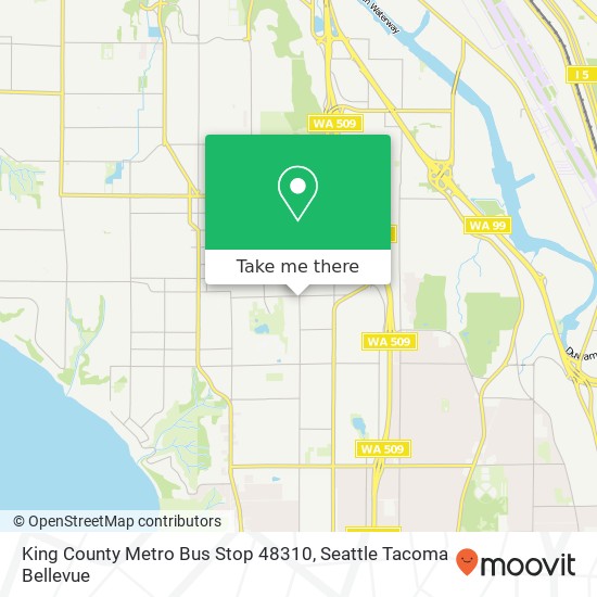 King County Metro Bus Stop 48310 map