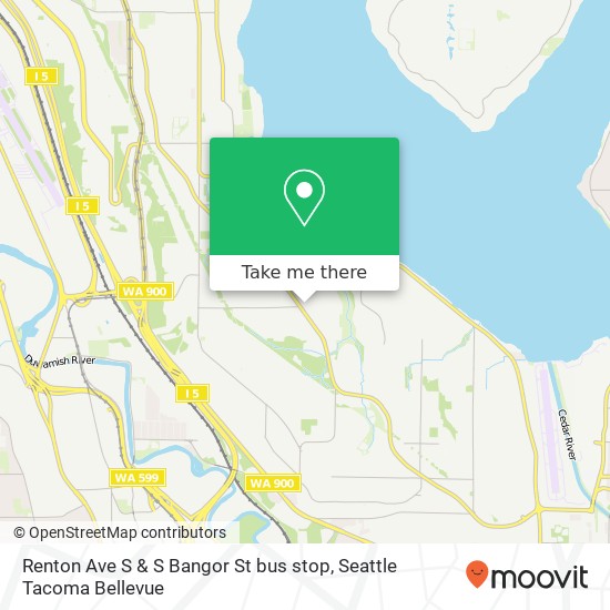 Renton Ave S & S Bangor St bus stop map