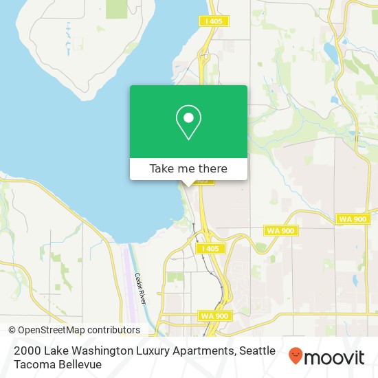 Mapa de 2000 Lake Washington Luxury Apartments