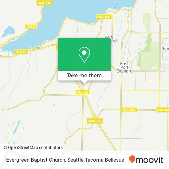 Mapa de Evergreen Baptist Church