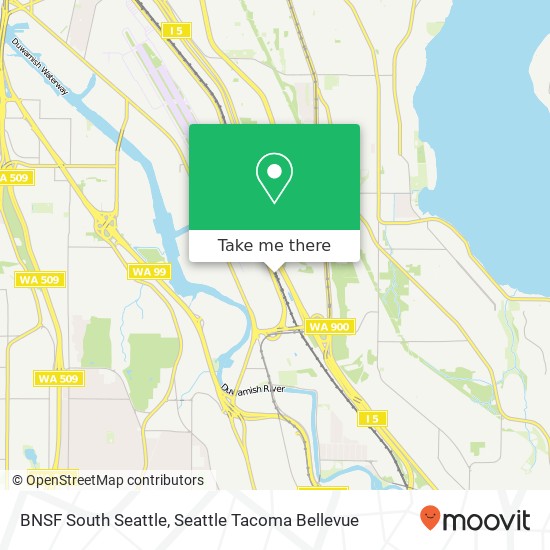 Mapa de BNSF South Seattle