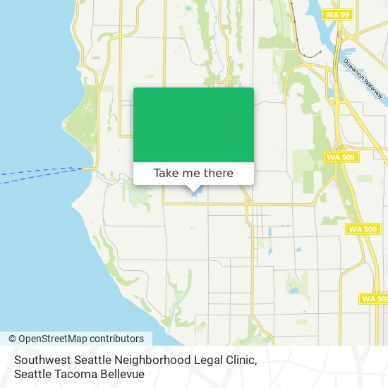 Mapa de Southwest Seattle Neighborhood Legal Clinic