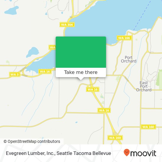 Mapa de Evegreen Lumber, Inc.