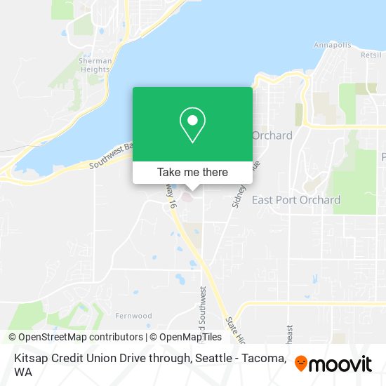 Mapa de Kitsap Credit Union Drive through