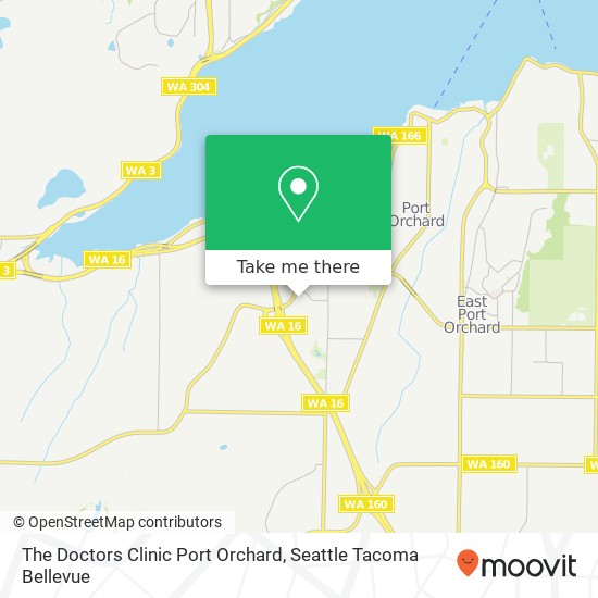 Mapa de The Doctors Clinic Port Orchard