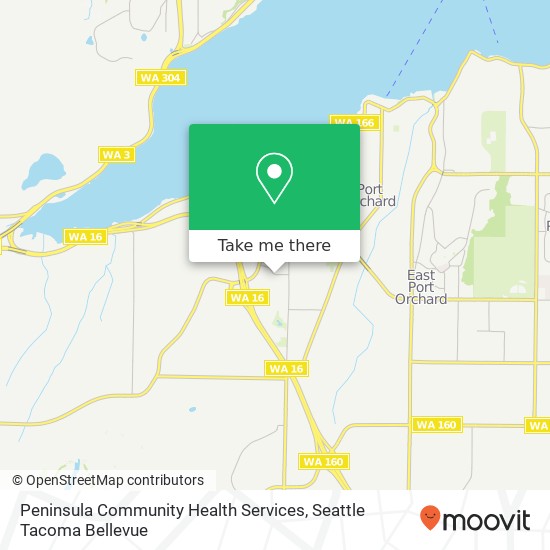 Peninsula Community Health Services map