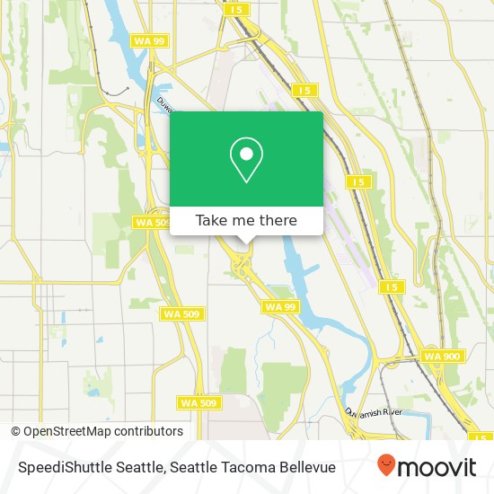 SpeediShuttle Seattle map