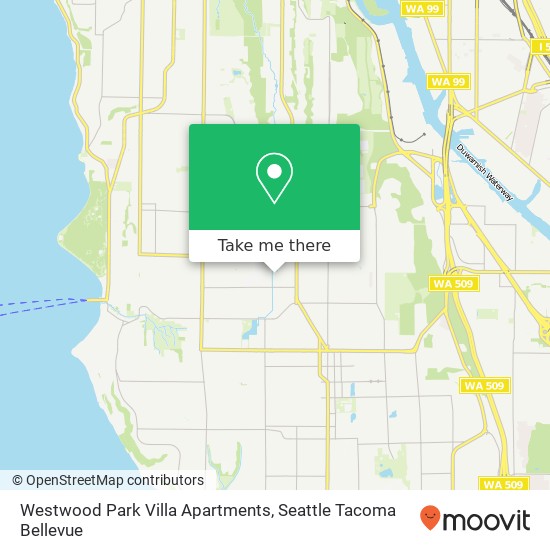 Mapa de Westwood Park Villa Apartments