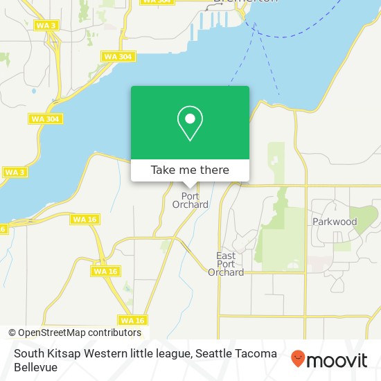 South Kitsap Western little league map