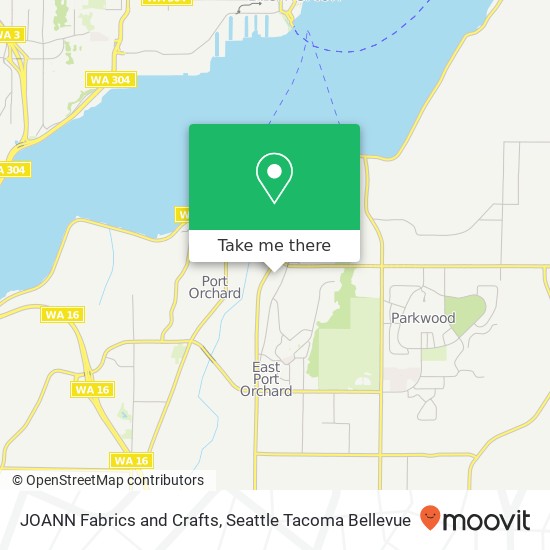 JOANN Fabrics and Crafts map