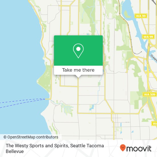 The Westy Sports and Spirits map